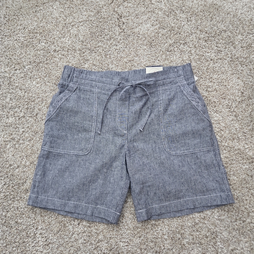 Talbots Striped Blue Casual Shorts
